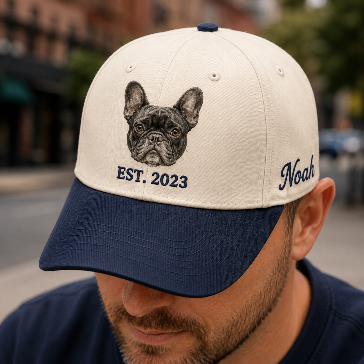 Custom Dog Face Embroidered Hat, Custom Embroidered Pet Portrait Hat | Gift For Dog Lover Pa99
