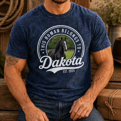 Custom Photo Horse Wash T-Shirt | Personalized Horse Lover Shirt | Gift For Horse Lovers TOM99