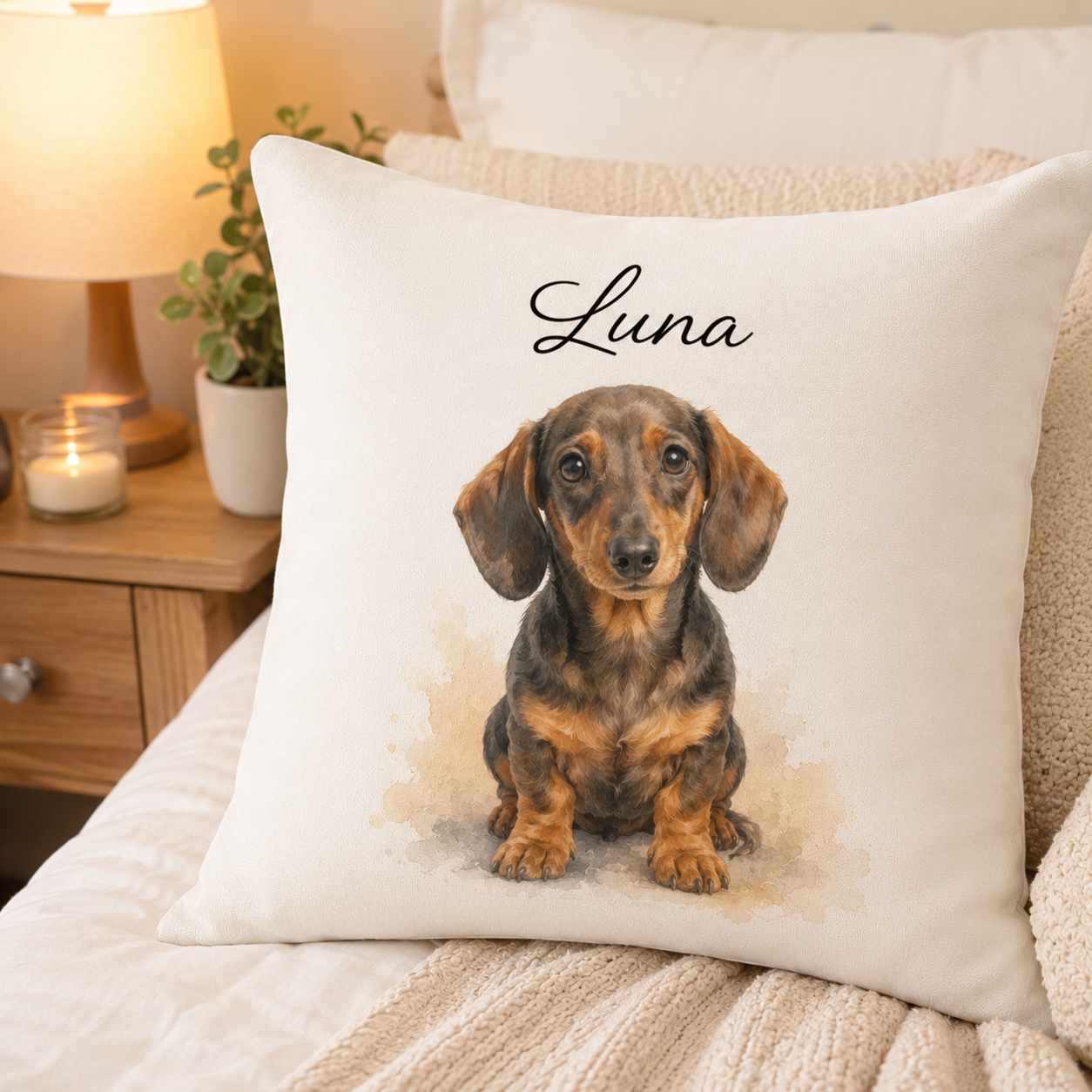 Custom Photo Dog Pillow | Gift For Dog Lovers | Personalized Dog Decor TOM99