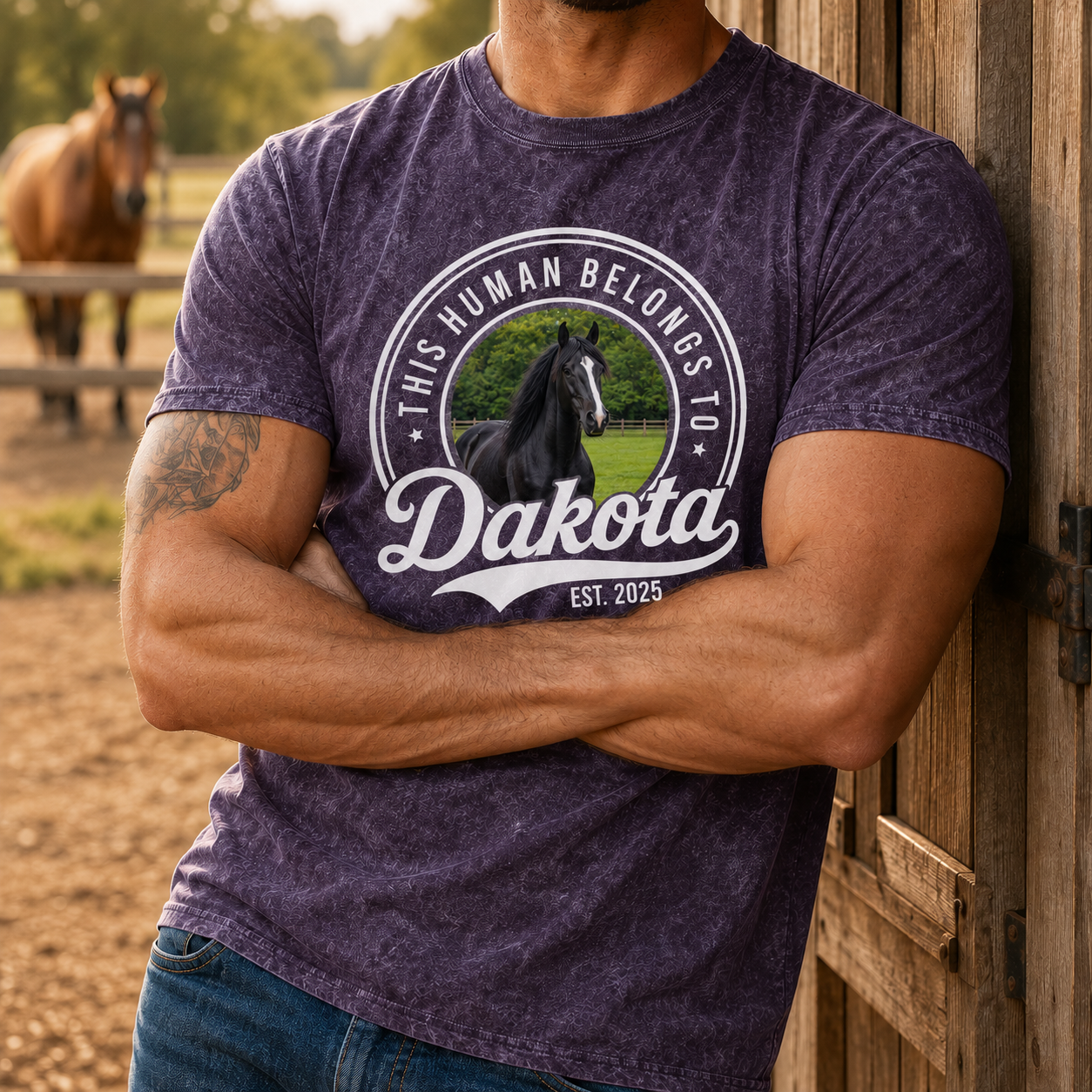 Custom Photo Horse Wash T-Shirt | Personalized Horse Lover Shirt | Gift For Horse Lovers TOM99