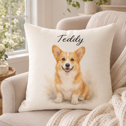 Custom Photo Dog Pillow | Gift For Dog Lovers | Personalized Dog Decor TOM99