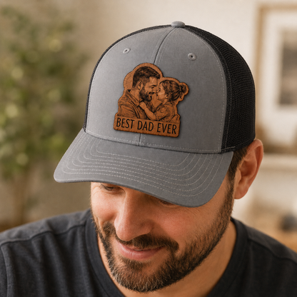Personalized Best Dad Ever Gift Trucker Hat | Custom Dad Photo Hat | Father's Day Gift | Gift For Dad | Dad Gifts TOM99