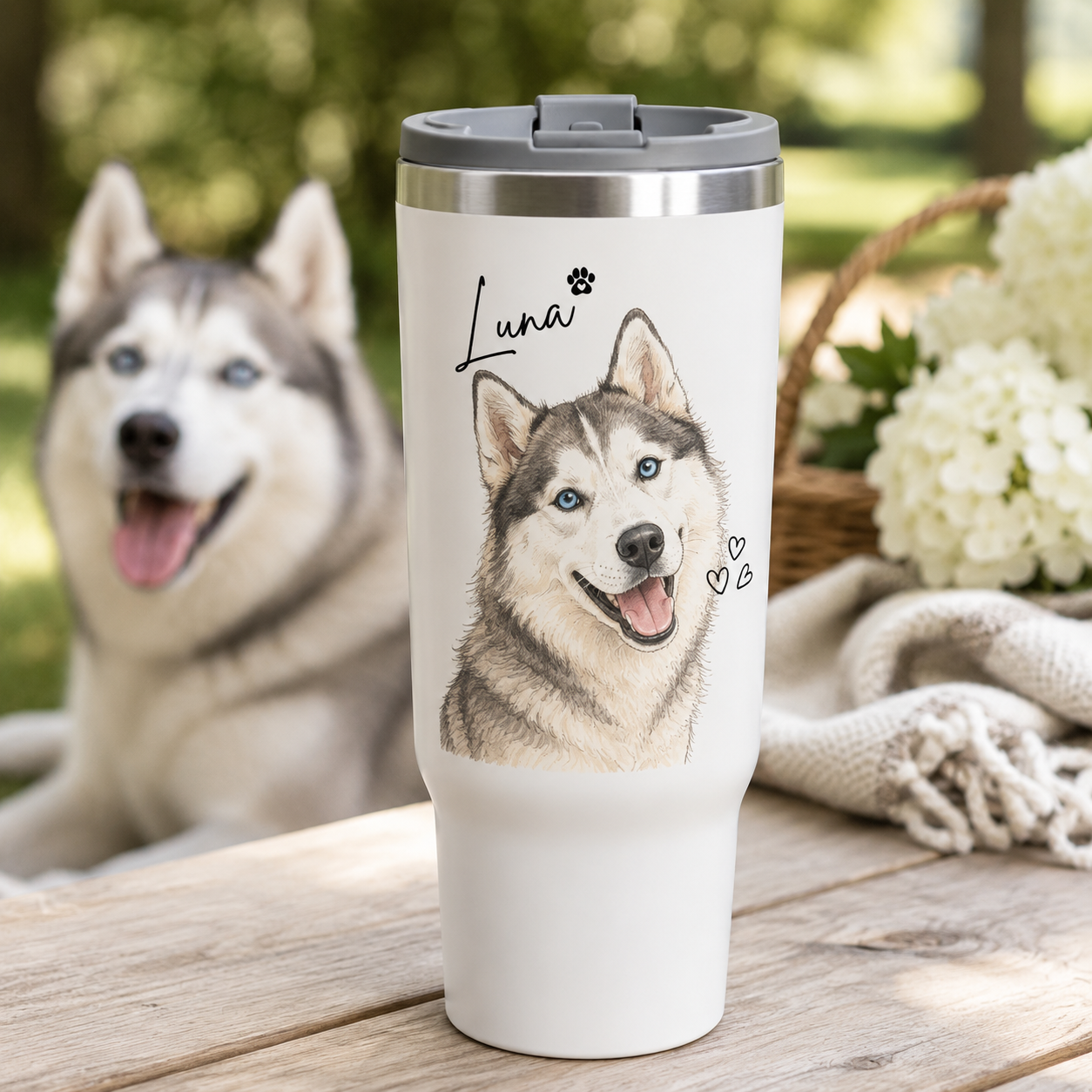 Custom Photo Dog 30oz Tumbler | Gift For Dog Lovers | Pet Lover Gifts TOM99