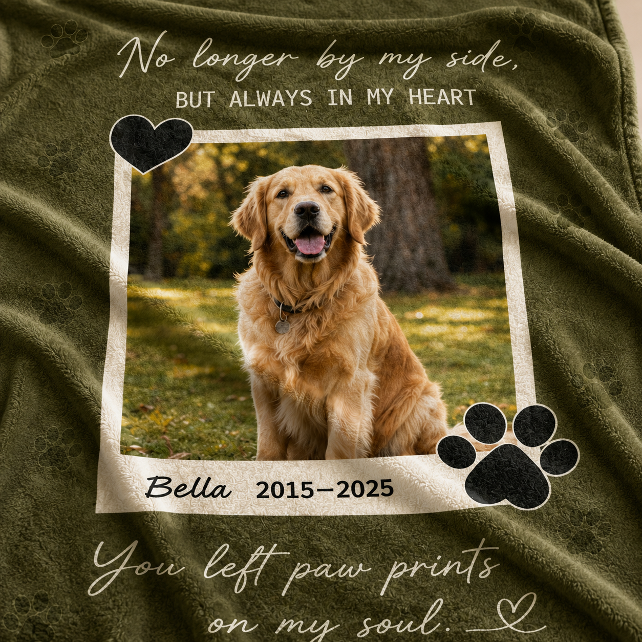 Custom Photo Dog Memorial Blanket, Personalized Dog Lovers Gifts | Gift For Dog Lovers TOM99