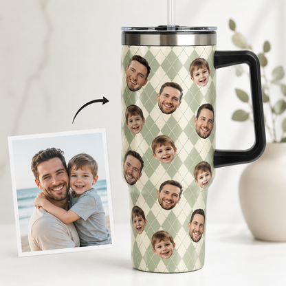 Custom Photo Dad 40oz Tumbler, Personalized Dad Tumbler, Father’s Day Gift TOM99