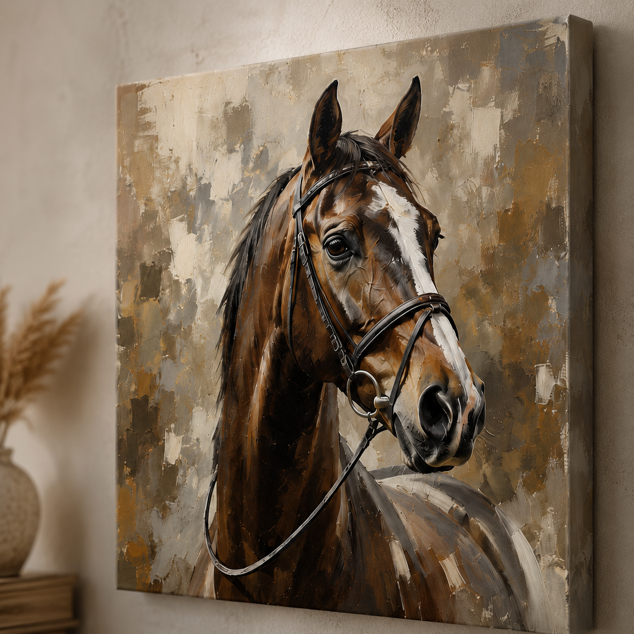 Custom Photo Horse Wall Art Canvas | Personalized Horse Photo Canvas | Gift For Horse Lovers