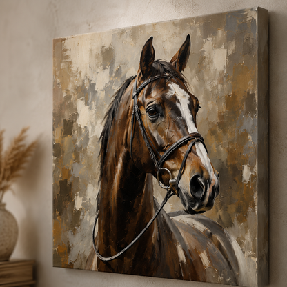 Custom Photo Horse Wall Art Canvas | Personalized Horse Photo Canvas | Gift For Horse Lovers