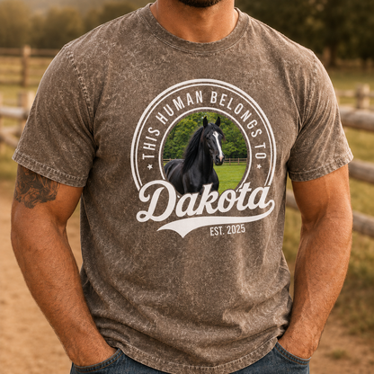 Custom Photo Horse Wash T-Shirt | Personalized Horse Lover Shirt | Gift For Horse Lovers TOM99