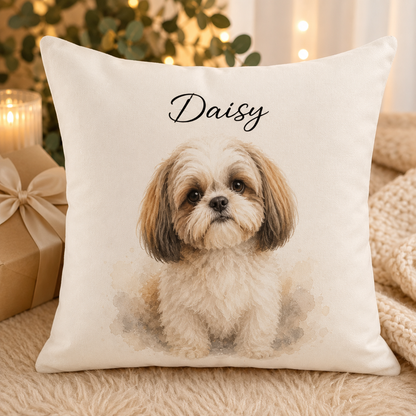 Custom Photo Dog Pillow | Gift For Dog Lovers | Personalized Dog Decor TOM99