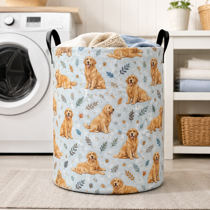Custom Photo Dog Laundry Basket | Gift For Dog Lovers | Dog Bathroom Decor