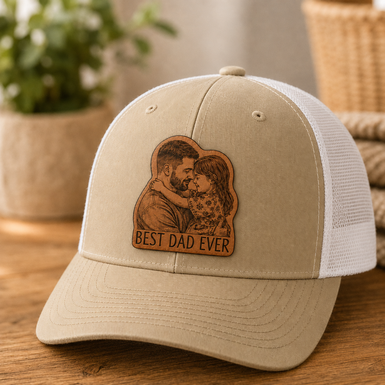 Personalized Best Dad Ever Gift Trucker Hat | Custom Dad Photo Hat | Father's Day Gift | Gift For Dad | Dad Gifts TOM99