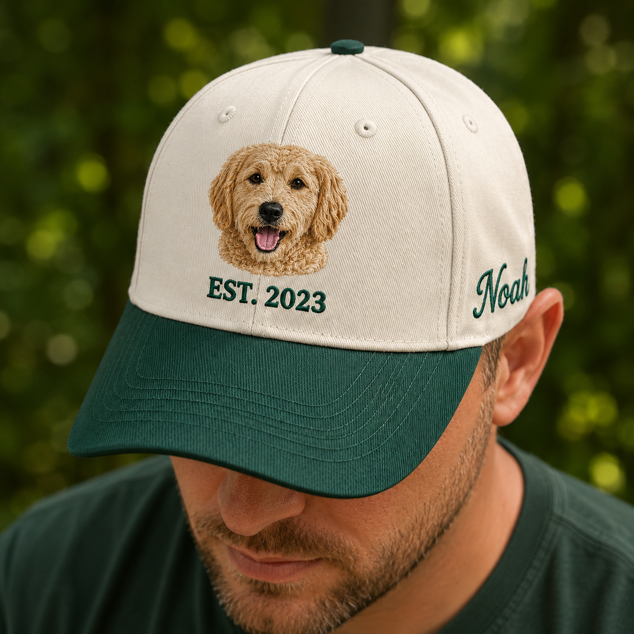 Custom Dog Face Embroidered Hat, Custom Embroidered Pet Portrait Hat | Gift For Dog Lover Pa99