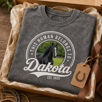 Custom Photo Horse Wash T-Shirt | Personalized Horse Lover Shirt | Gift For Horse Lovers TOM99