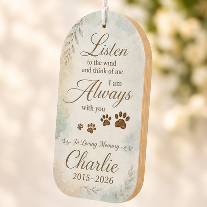 Custom Photo Dog Memories Wind Chime | Personalized Dog Lovers Gifts | Gift For Dog Lovers TOM99