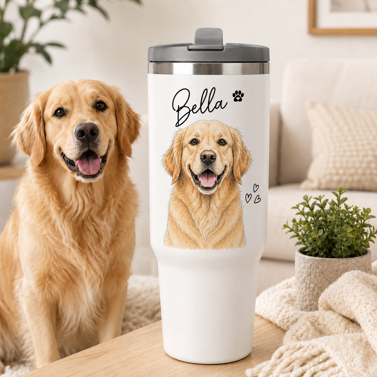 Custom Photo Dog 30oz Tumbler | Gift For Dog Lovers | Pet Lover Gifts TOM99