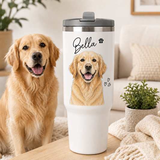 Custom Photo Dog 30oz Tumbler | Gift For Dog Lovers | Pet Lover Gifts TOM99
