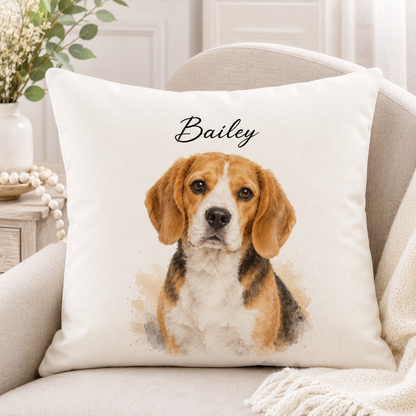 Custom Photo Dog Pillow | Gift For Dog Lovers | Personalized Dog Decor TOM99