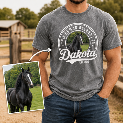 Custom Photo Horse Wash T-Shirt | Personalized Horse Lover Shirt | Gift For Horse Lovers TOM99
