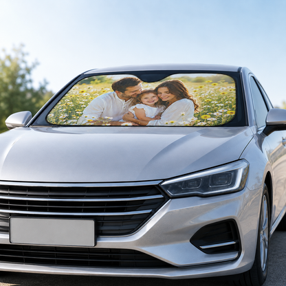 Personalized Dad Car Windshield Sun Shade, Custom Car Sun Shade for Dad, Gift For Dad TOM99