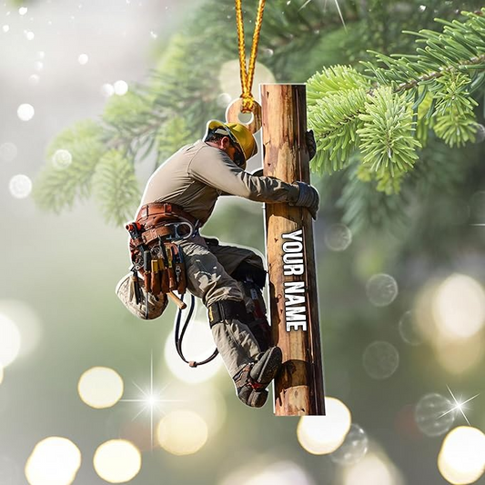 Custom Lineman Style 13 Christmas Ornament