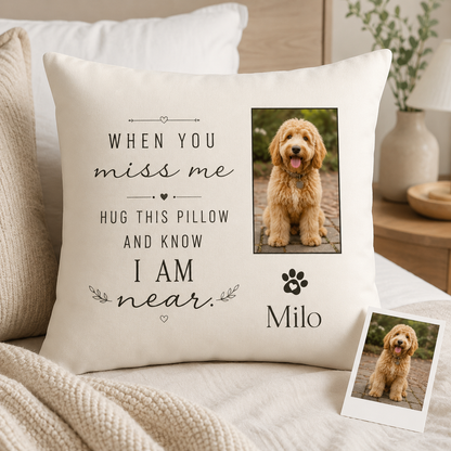 Custom Photo Dog Memories Pillow | Gift For Dog Lovers | Personalized Dog Decor TOM99
