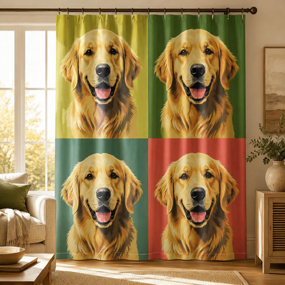 Custom Photo Dog Face Window Curtain | Gift For Dog Lovers