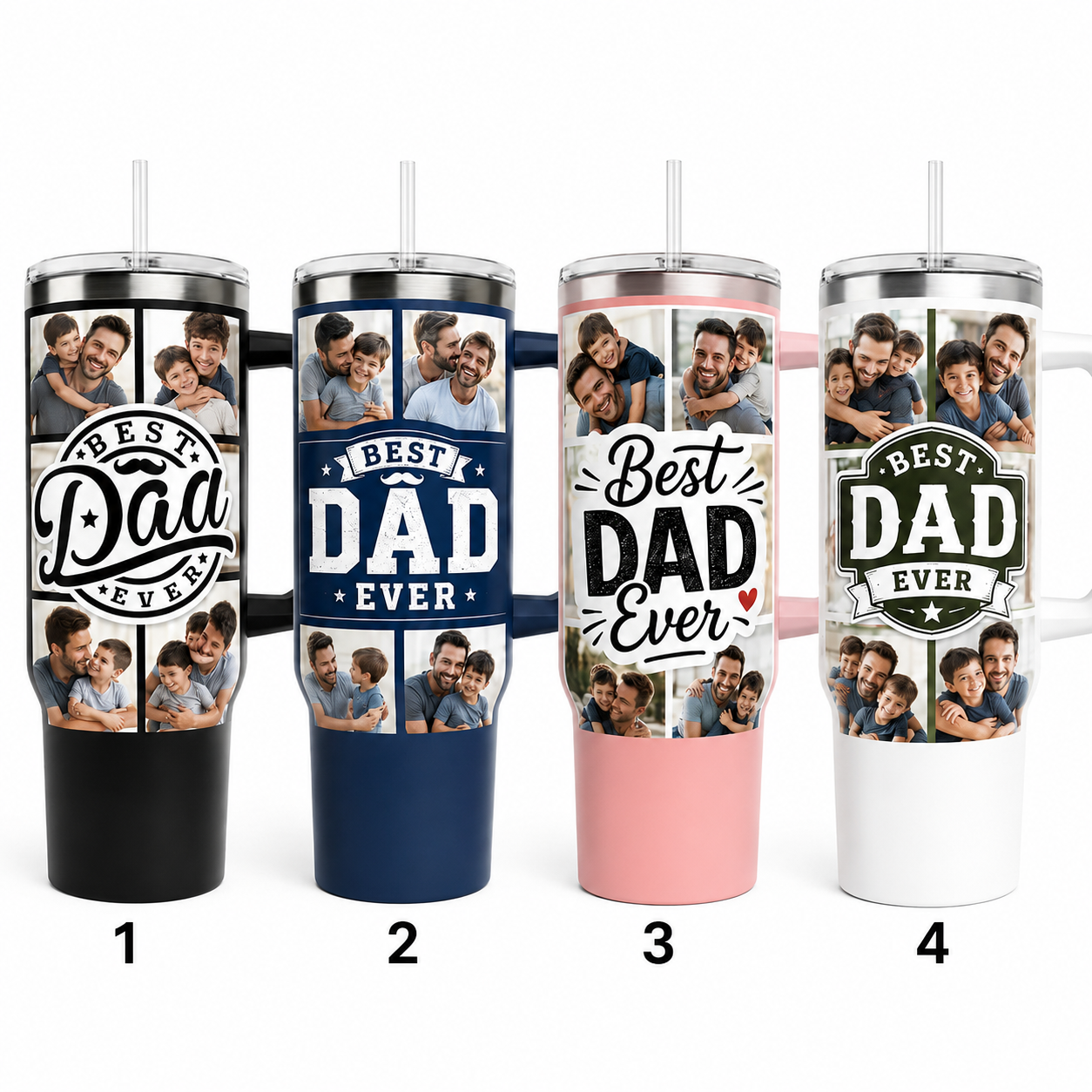 Custom Best Dad Ever 40oz Tumbler, Personalized Dad Tumbler, Father’s Day Gift TOM99
