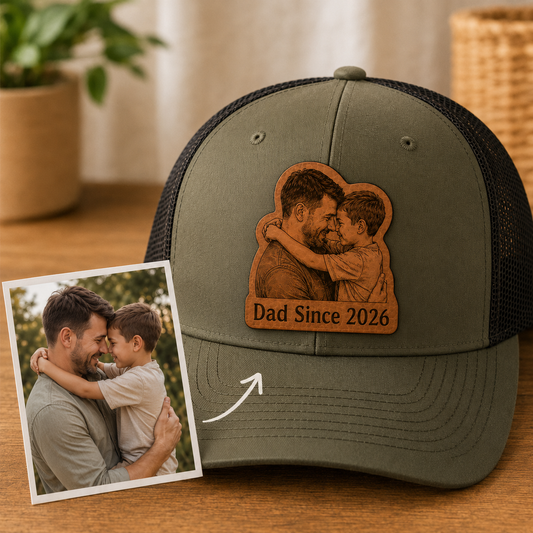 Personalized Dad Since Gift Trucker Hat | Custom Dad Photo Hat | Father's Day Gift | Gift For Dad | Dad Gifts TOM99