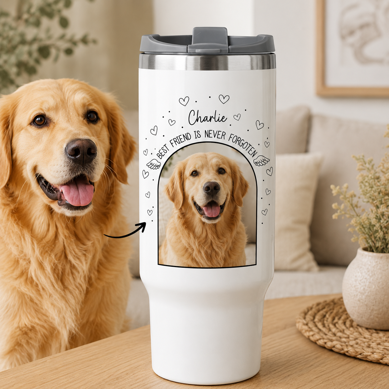 Custom Photo Dog Best Friend 30oz Tumbler | Gift For Dog Lovers | Pet Lover Gifts TOM99