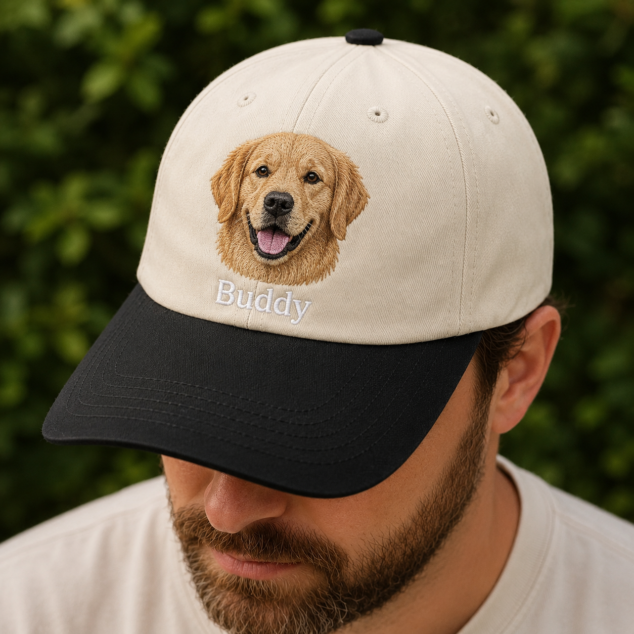 Custom Dog Face Embroidered Hat, Custom Embroidered Pet Portrait Hat | Gift For Dog Lover Pa99