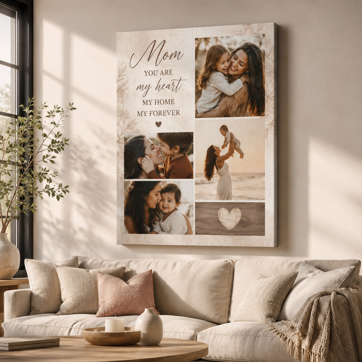 Custom Photo  Canvas Wall Art - Custom Gift For Mom TOM99