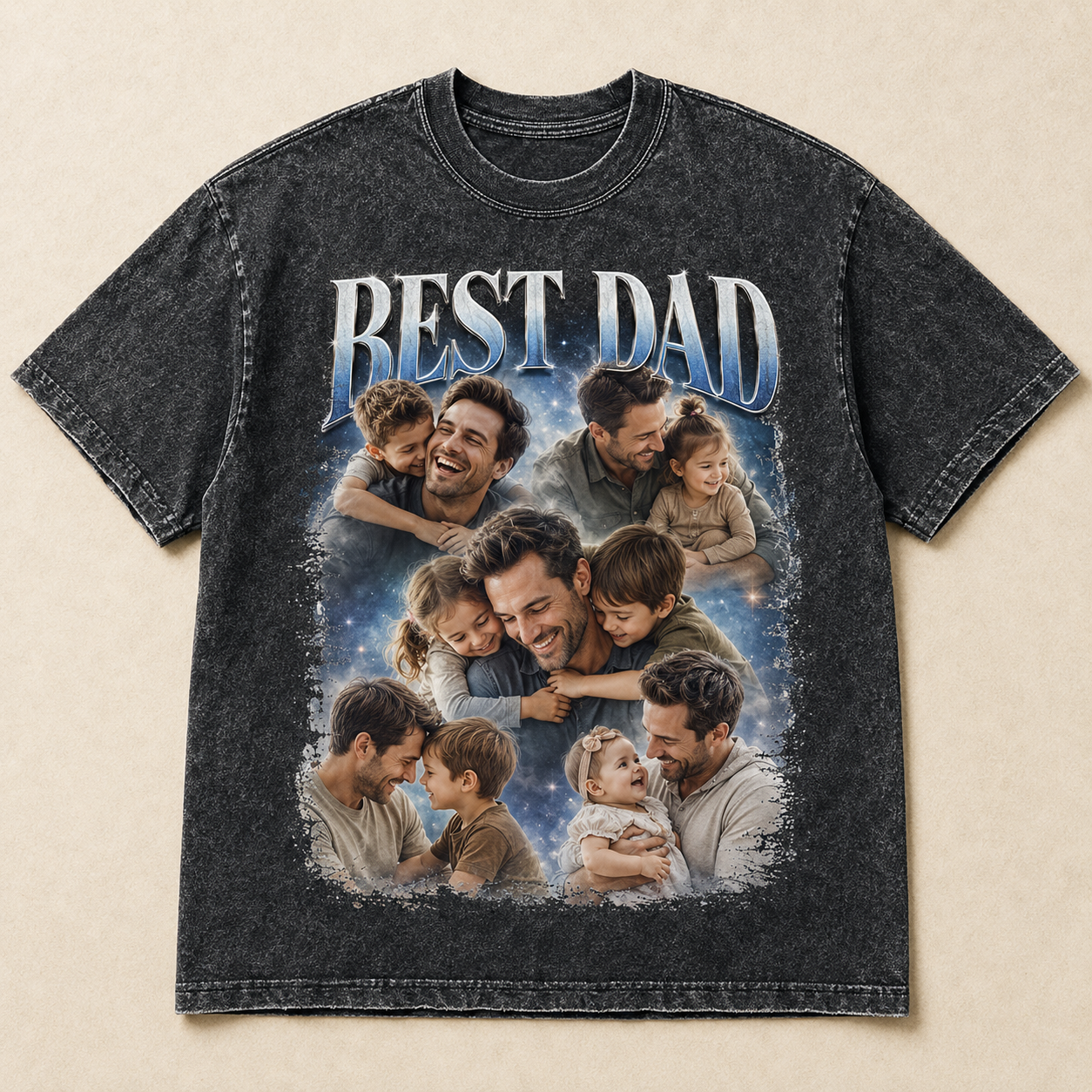 Custom Photo Best Dad Wash T-Shirt, Personalized Dad Gifts | Gift For Dad TOM99