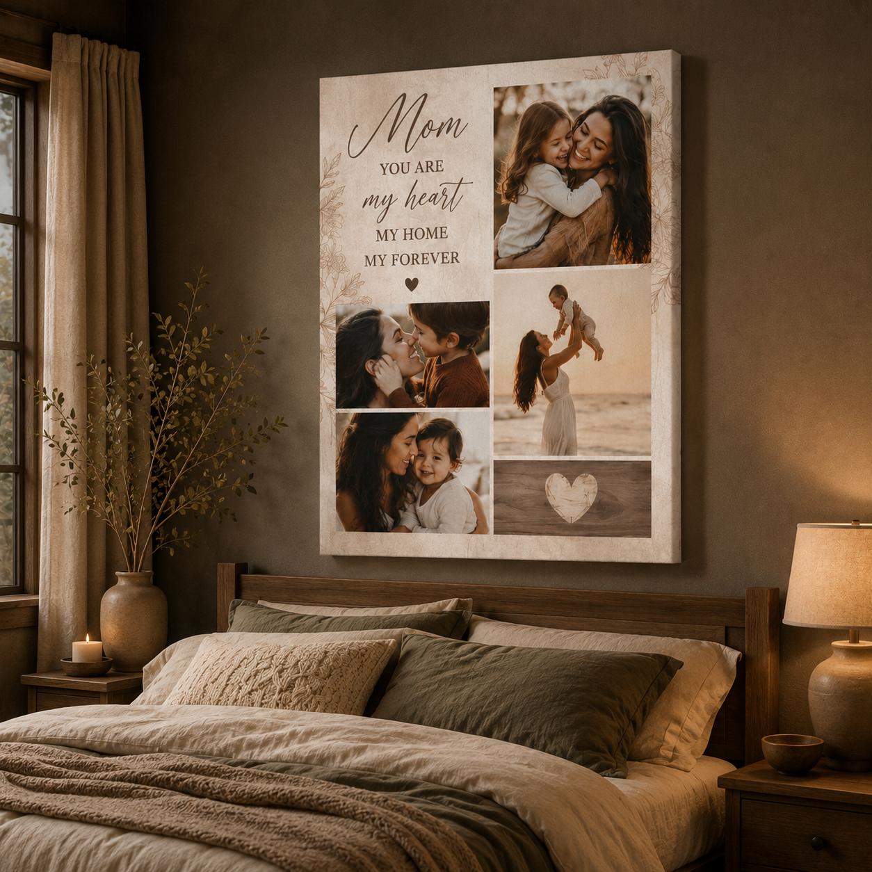 Custom Photo  Canvas Wall Art - Custom Gift For Mom TOM99
