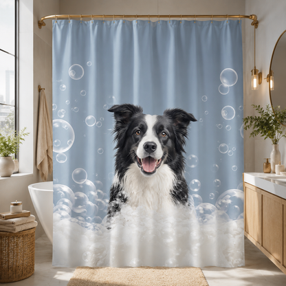 Custom Photo Dog Shower Curtain | Gift For Dog Lovers