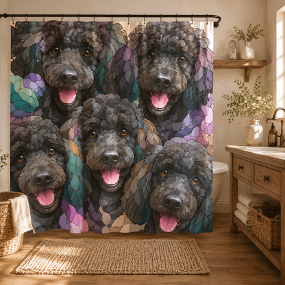 Custom Photo Dog Face Shower Curtain | Gift For Dog Lovers
