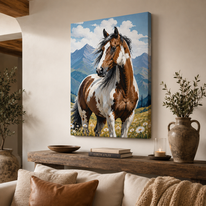 Custom Photo Horse Wall Art Canvas | Personalized Horse Photo Canvas | Gift For Horse Lovers