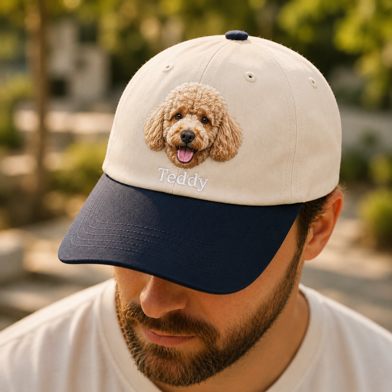 Custom Dog Face Embroidered Hat, Custom Embroidered Pet Portrait Hat | Gift For Dog Lover Pa99