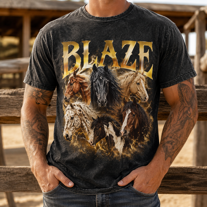 Custom Photo Horse Wash T-Shirt | Personalized Horse Lover Shirt | Gift For Horse Lovers TOM99