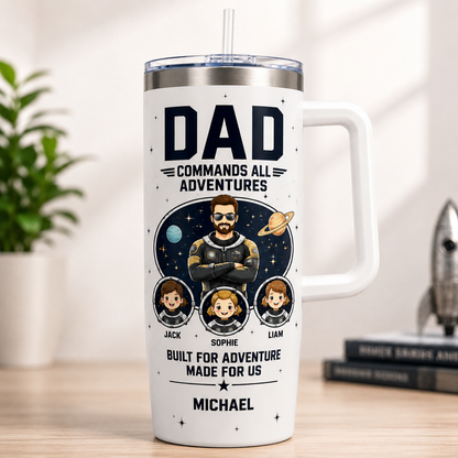 Custom Dad 40oz Tumbler, Personalized Dad Tumbler, Father’s Day Gift TOM99