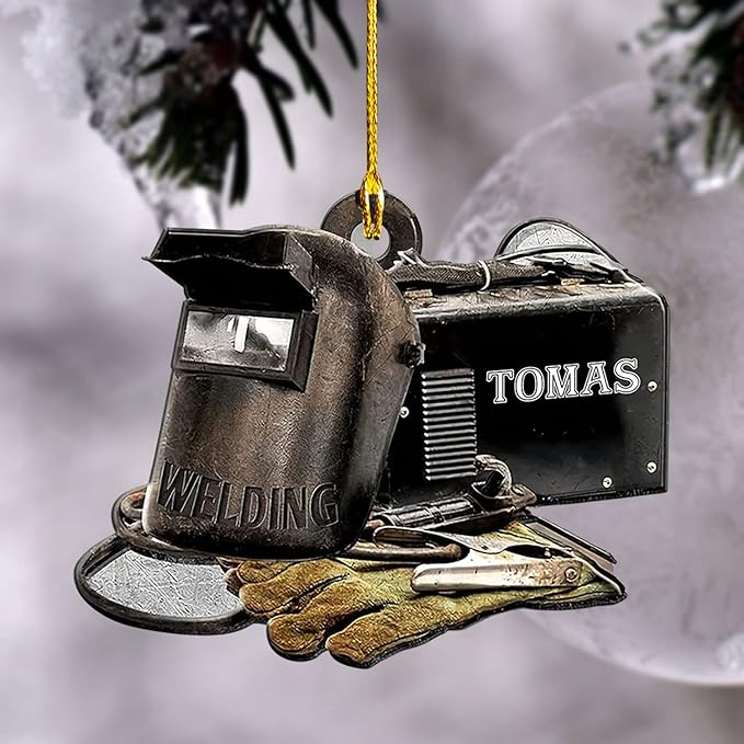 Custom Welder Tool Christmas Ornament