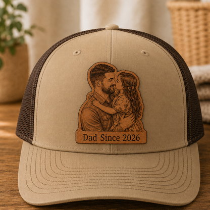 Personalized Dad Since Gift Trucker Hat | Custom Dad Photo Hat | Father's Day Gift | Gift For Dad | Dad Gifts TOM99