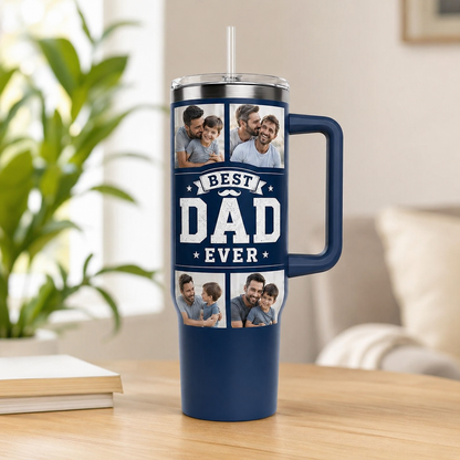 Custom Best Dad Ever 40oz Tumbler, Personalized Dad Tumbler, Father’s Day Gift TOM99