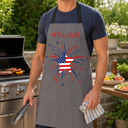Custom American Dad Apron, Personalized Apron For Dad, Gifts For Dad - TOM99