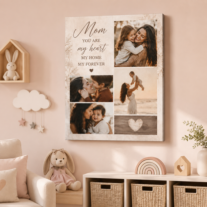Custom Photo  Canvas Wall Art - Custom Gift For Mom TOM99