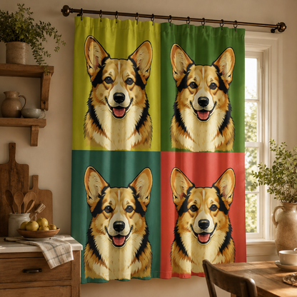 Custom Photo Dog Face Window Curtain | Gift For Dog Lovers