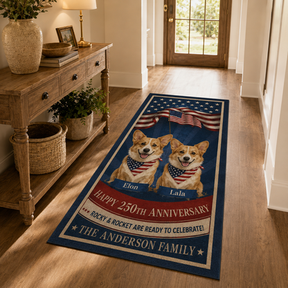 Custom Photo Dog Area Rug | Gift For Dog Lovers