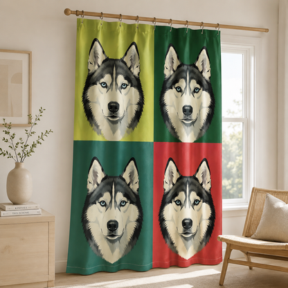 Custom Photo Dog Face Window Curtain | Gift For Dog Lovers