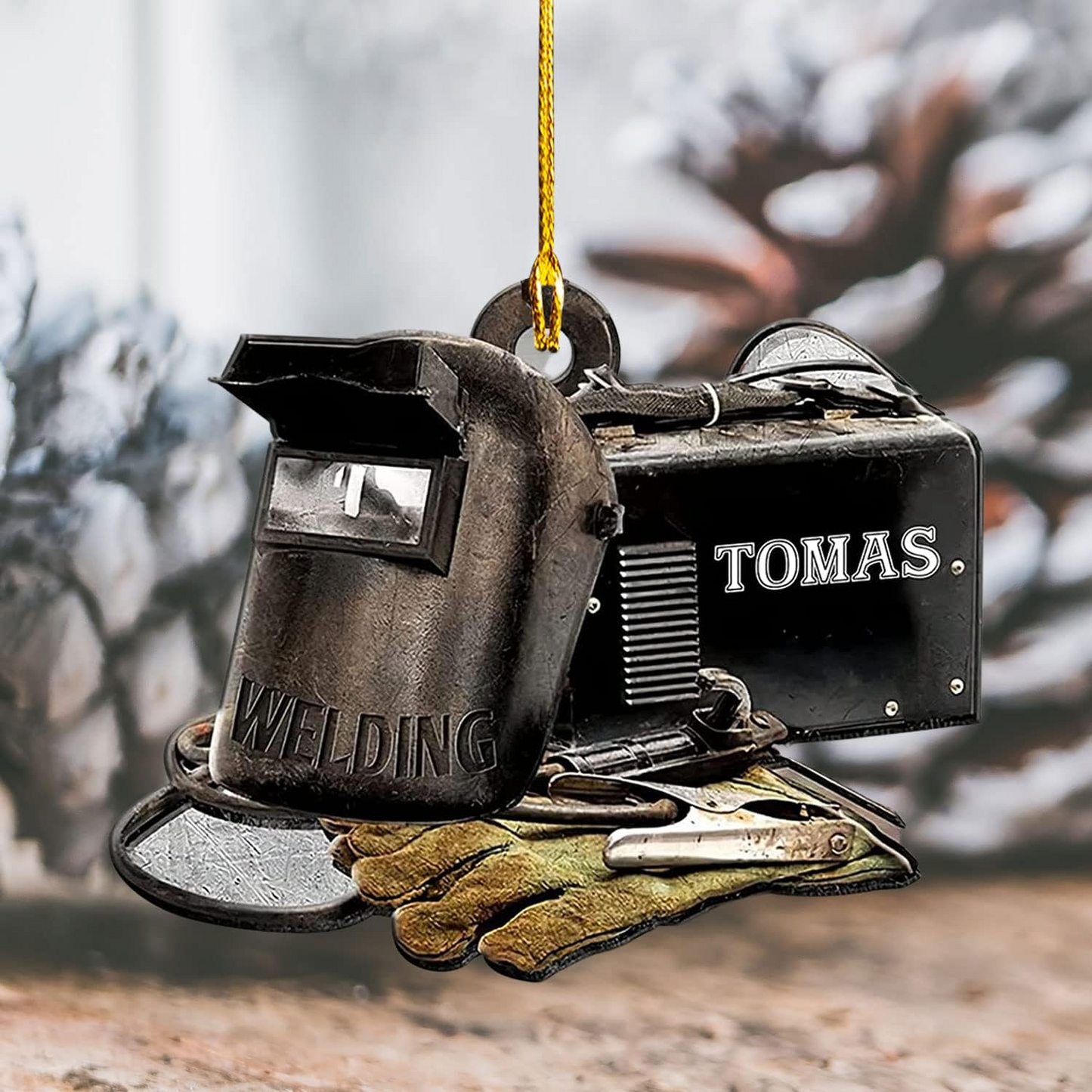Custom Welder Tool Christmas Ornament