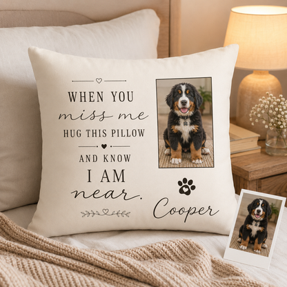 Custom Photo Dog Memories Pillow | Gift For Dog Lovers | Personalized Dog Decor TOM99