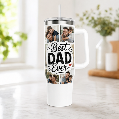 Custom Best Dad Ever 40oz Tumbler, Personalized Dad Tumbler, Father’s Day Gift TOM99